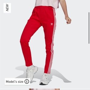 Adidas SST Track Pants | US XS | RED